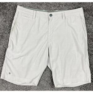LinkSoul Mens Golf Shorts Light Gray Stretch Performance Chino Pockets Size 36